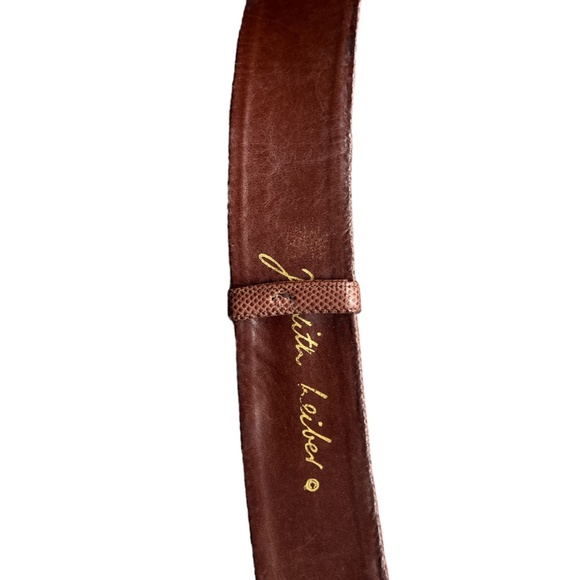 VINTAGE JUDITH LEIBER LEATHER WAIST BELT - Picture 8 of 8